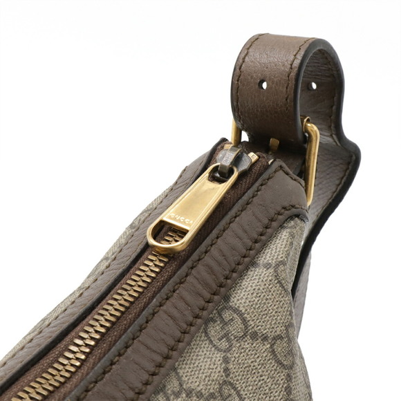 GUCCI Authentic Brown Leather Shoulder Bag - Picture 6 of 10